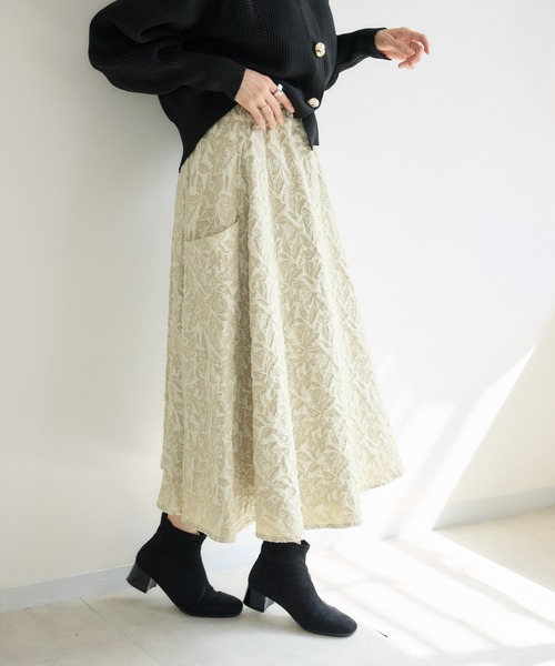 KATHARINE ROSS(キャサリンロス)の「【KATHARINE ROSS】フラワージャガードワッシャースカート(スカート・レディース・ライトグリーン/ブラック・FREE)」の10枚目の写真