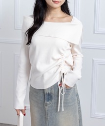 clear | サイドドロスト長袖ニットトップス［大人 カジュアル 着回し力抜群］≪AW新作≫(ニット/セーター)