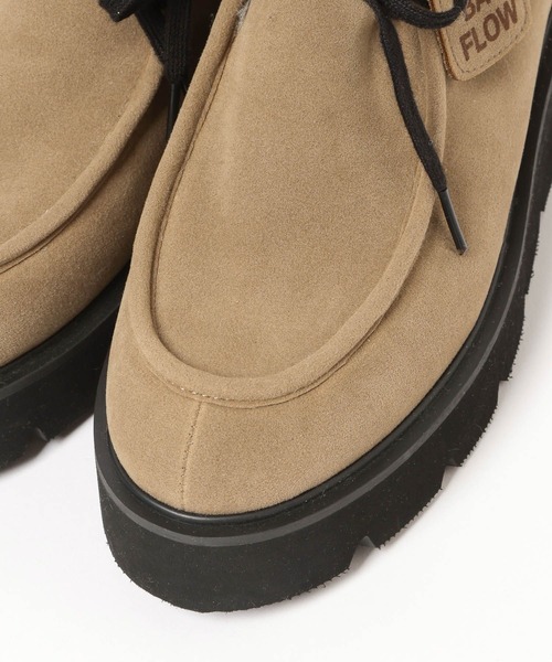 BAYFLOW（ベイフロー）の「[撥水加工・抗菌消臭機能付き]ボアアンクルブーツ（ブーツ・レディース・ダークブラウン/ベージュ系・MEDIUM/LARGE）」の7枚目の写真