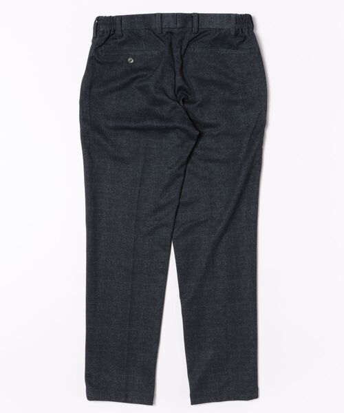 TAKA-Q(タカキュー)の「【ストレッチ イージーケア】タカキュー TechMove ノータック ビジネスパンツ チェック紺(セットアップ可能)(スーツパンツ・メンズ・ネイビー・X-LARGE/LARGE/MEDIUM/S/3L)」の3枚目の写真