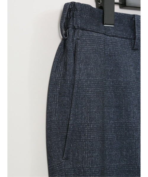 TAKA-Q(タカキュー)の「【ストレッチ イージーケア】タカキュー TechMove ノータック ビジネスパンツ チェック紺(セットアップ可能)(スーツパンツ・メンズ・ネイビー・X-LARGE/LARGE/MEDIUM/S/3L)」の6枚目の写真