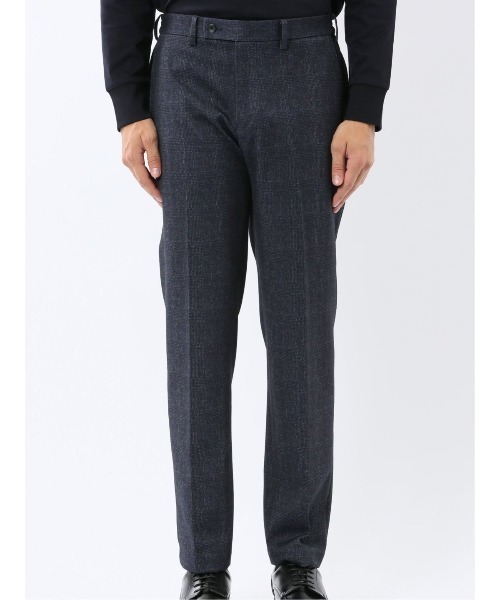 TAKA-Q(タカキュー)の「【ストレッチ イージーケア】タカキュー TechMove ノータック ビジネスパンツ チェック紺(セットアップ可能)(スーツパンツ・メンズ・ネイビー・X-LARGE/LARGE/MEDIUM/S/3L)」の13枚目の写真