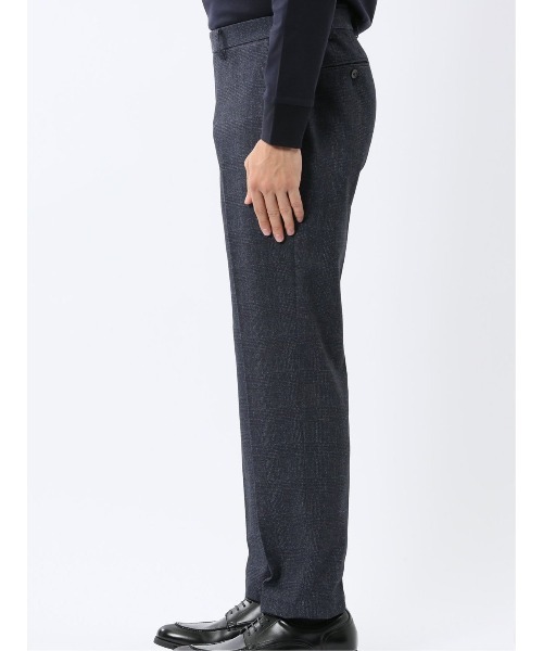 TAKA-Q(タカキュー)の「【ストレッチ イージーケア】タカキュー TechMove ノータック ビジネスパンツ チェック紺(セットアップ可能)(スーツパンツ・メンズ・ネイビー・X-LARGE/LARGE/MEDIUM/S/3L)」の14枚目の写真