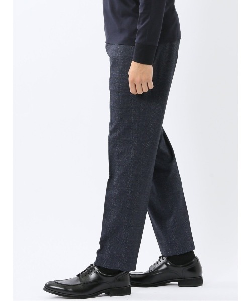 TAKA-Q(タカキュー)の「【ストレッチ イージーケア】タカキュー TechMove ノータック ビジネスパンツ チェック紺(セットアップ可能)(スーツパンツ・メンズ・ネイビー・X-LARGE/LARGE/MEDIUM/S/3L)」の18枚目の写真