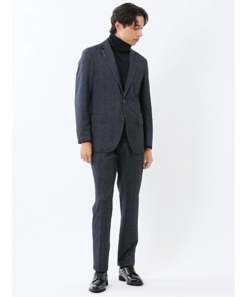 TAKA-Q(タカキュー)の「【ストレッチ イージーケア】タカキュー TechMove ノータック ビジネスパンツ チェック紺(セットアップ可能)(スーツパンツ・メンズ・ネイビー・X-LARGE/LARGE/MEDIUM/S/3L)」の21枚目の写真