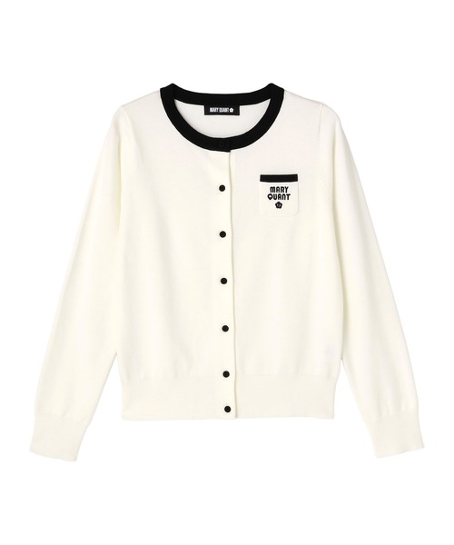 レトロロゴバイカラー カーディガン（カーディガン/ボレロ）｜MARY