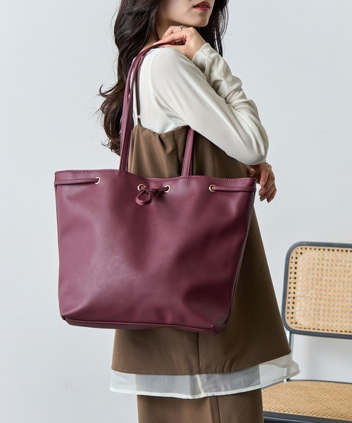 セール】【SETUP7】合皮フロントドロストトート A4サイズ対応 SNBD