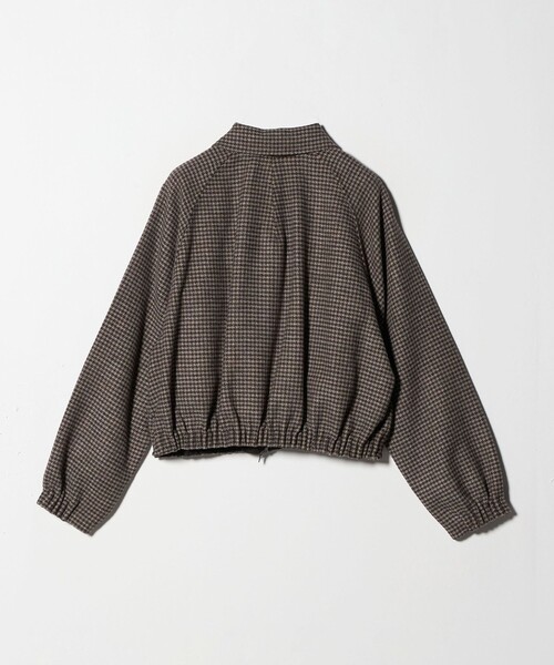 ASTRAET（アストラット）の「＜ASTRAET＞ハウンドトゥース ステンカラー ジップブルゾン（その他アウター・レディース・ブラウン系・0/1）」の9枚目の写真