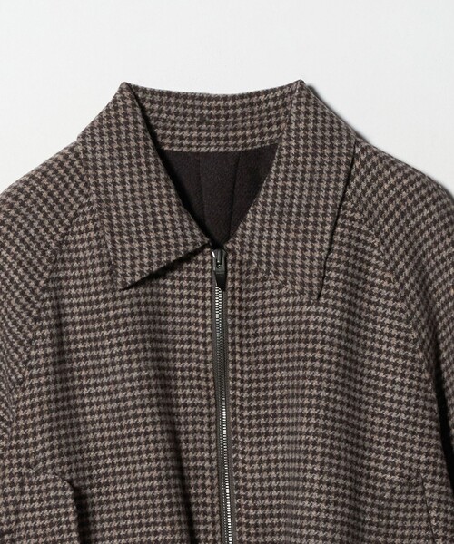 ASTRAET（アストラット）の「＜ASTRAET＞ハウンドトゥース ステンカラー ジップブルゾン（その他アウター・レディース・ブラウン系・0/1）」の10枚目の写真