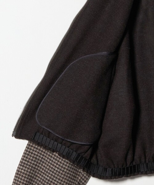 ASTRAET（アストラット）の「＜ASTRAET＞ハウンドトゥース ステンカラー ジップブルゾン（その他アウター・レディース・ブラウン系・0/1）」の14枚目の写真