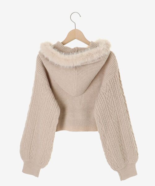 MAJESTIC LEGON（マジェスティックレゴン）の「キラキラフード付きニットパーカー（パーカー・レディース・アイボリー/ブラック/ベージュ/グレー・MEDIUM）」の20枚目の写真