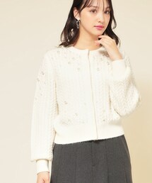 Sunauna（スーナウーナ）の「【COLLECTION LINE】パール調カーデ（カーディガン/ボレロ）」