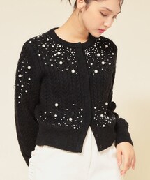 Sunauna（スーナウーナ）の「【COLLECTION LINE】パール調カーデ（カーディガン/ボレロ）」