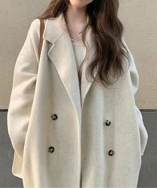 ダブルブレストロングコート（チェスターコート）｜LUCPY（ラクピー