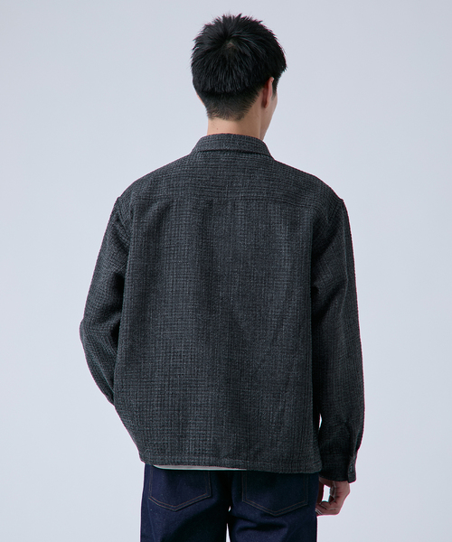 B.C STOCK（ベーセーストック）の「ツイードモール CPO シャツジャケット（シャツ/ブラウス・メンズ・ベージュ/レッド/ブラック・LARGE/MEDIUM）」の7枚目の写真