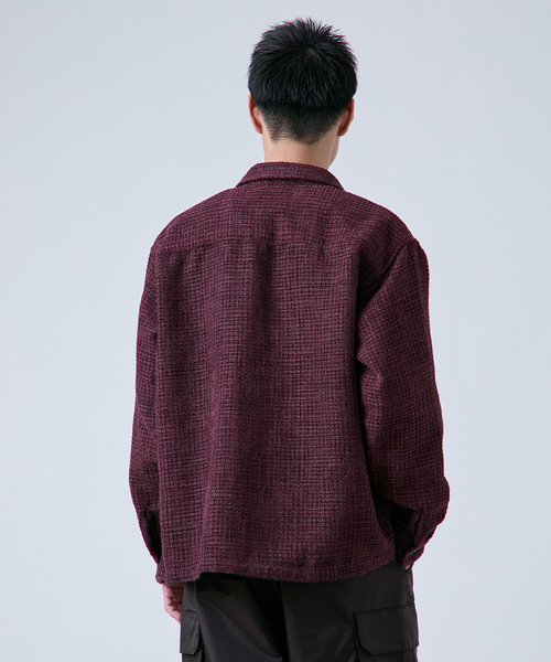 B.C STOCK（ベーセーストック）の「ツイードモール CPO シャツジャケット（シャツ/ブラウス・メンズ・ベージュ/レッド/ブラック・LARGE/MEDIUM）」の15枚目の写真