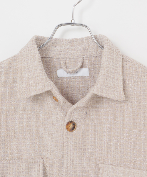 B.C STOCK（ベーセーストック）の「ツイードモール CPO シャツジャケット（シャツ/ブラウス・メンズ・ベージュ/レッド/ブラック・LARGE/MEDIUM）」の17枚目の写真