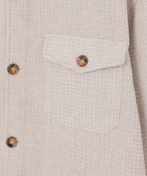 セール】ツイードモール CPO シャツジャケット（シャツ/ブラウス