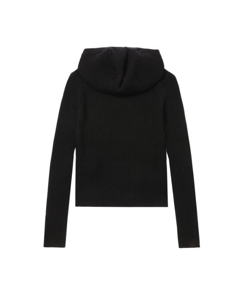 APEE BY A BATHING APE(エイピーバイアベイシングエイプ)の「HOODED RIB SWEATER(ニット/セーター・レディース・グレー/ブラック・X-SMALL/SMALL)」の3枚目の写真