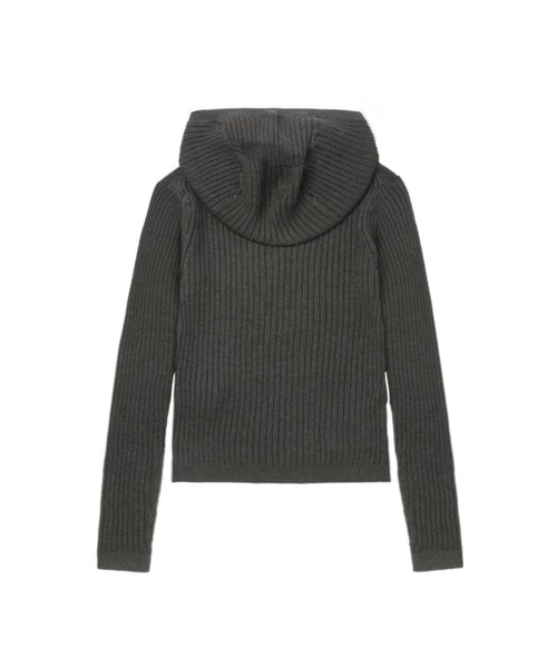 APEE BY A BATHING APE(エイピーバイアベイシングエイプ)の「HOODED RIB SWEATER(ニット/セーター・レディース・グレー/ブラック・X-SMALL/SMALL)」の4枚目の写真