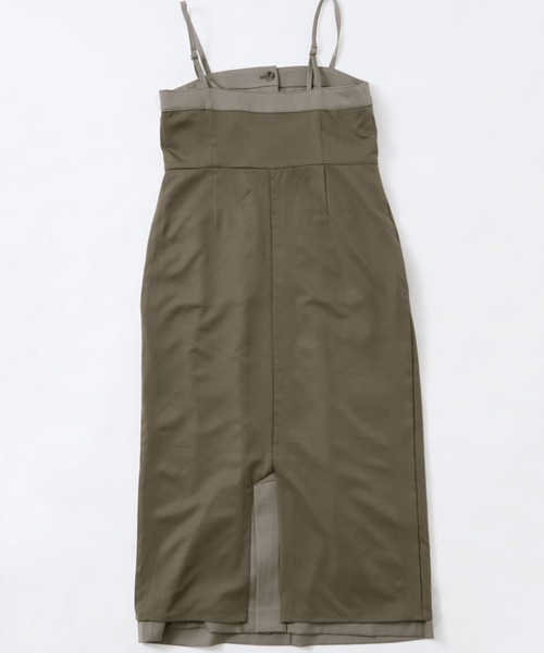 フロントボタンIラインジャンパースカート 【低身長・小柄女性