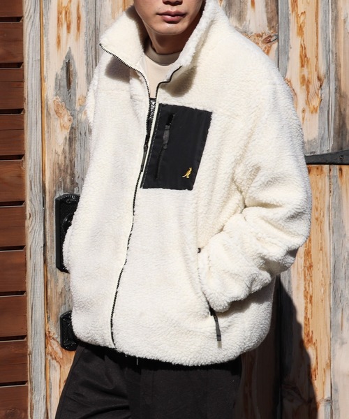 KANGOL(カンゴール)の「【RES】【KANGOL】ハイネック ボアジップジャケット(ブルゾン・レディース・ホワイト/ベージュ/ブラック/ライトパープル/ダークグリーン/その他3/モカ/その他・LARGE/MEDIUM/X-LARGE)」の10枚目の写真