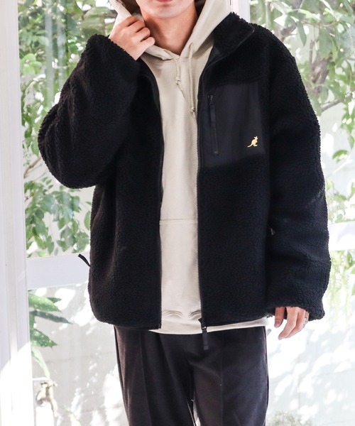 KANGOL(カンゴール)の「【RES】【KANGOL】ハイネック ボアジップジャケット(ブルゾン・レディース・ホワイト/ベージュ/ブラック/ライトパープル/ダークグリーン/その他3/モカ/その他・LARGE/MEDIUM/X-LARGE)」の12枚目の写真