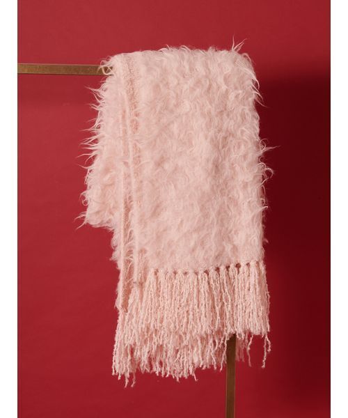 SNIDEL（スナイデル）の「ファーロングマフラー（マフラー・レディース・アイボリー/ライトピンク/ネイビー・F）」の8枚目の写真