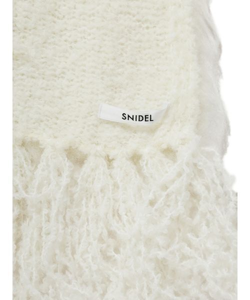 SNIDEL（スナイデル）の「ファーロングマフラー（マフラー・レディース・アイボリー/ライトピンク/ネイビー・F）」の13枚目の写真
