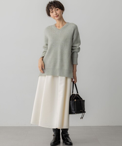 セール】モヘヤミックススパングル Vネック ニット（ニット/セーター