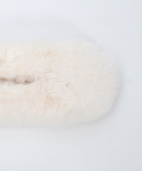 axes femme（アクシーズファム）の「ブローチ付きファーティペット（マフラー・レディース・ブラック/キナリ/ピンク・FREE）」の22枚目の写真