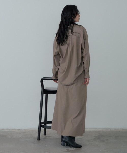 GALLEST（ギャレスト）の「Timeless｜ベルテッドロングスカート【セットアップ対応】（スカート・レディース・チャコールグレー/ベージュ/ライトグレー・40/34/36/38）」の20枚目の写真