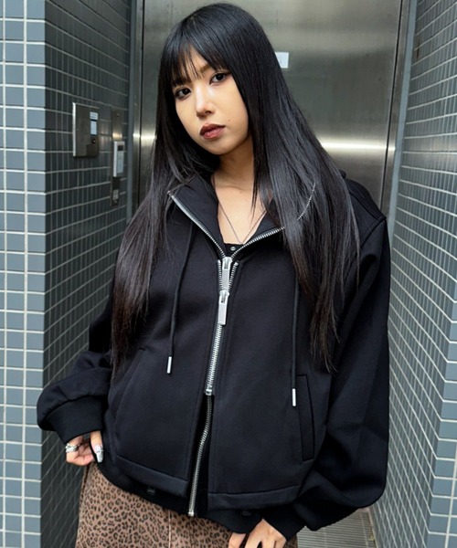 A'GEM/9 × .kom 『A'gem/エージェム』レイヤードジップアップパーカー