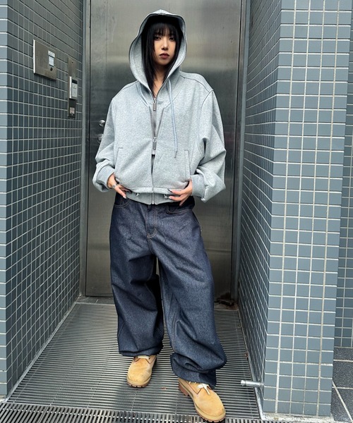 A'GEM/9 × .kom 『A'gem/エージェム』レイヤードジップアップパーカー