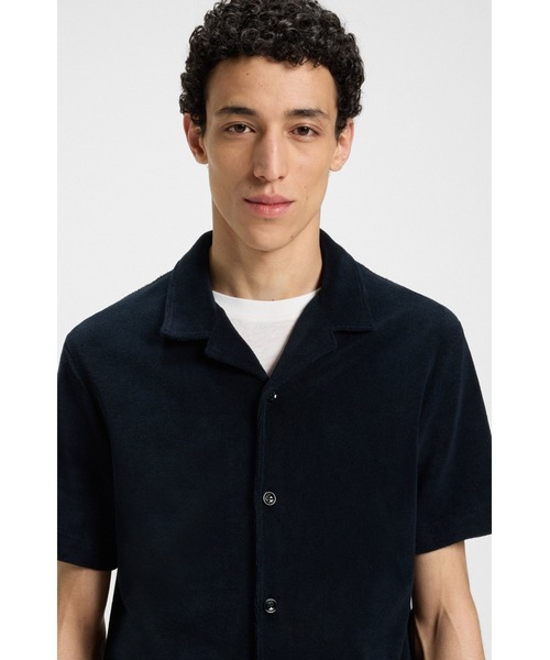 BOSS(ボス)の「レギュラーフィットシャツ コットンタオル(ポロシャツ・メンズ・ダークブルー/ダークグリーン・L/XL/XXXL/XS/XXL/M/S)」の5枚目の写真