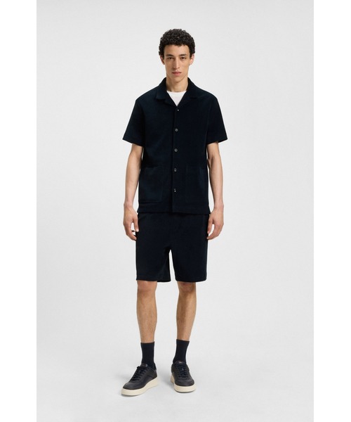 BOSS(ボス)の「レギュラーフィットシャツ コットンタオル(ポロシャツ・メンズ・ダークブルー/ダークグリーン・L/XL/XXXL/XS/XXL/M/S)」の6枚目の写真