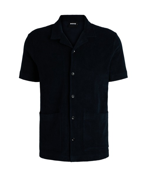 BOSS(ボス)の「レギュラーフィットシャツ コットンタオル(ポロシャツ・メンズ・ダークブルー/ダークグリーン・L/XL/XXXL/XS/XXL/M/S)」の3枚目の写真