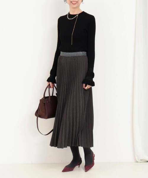 MICO COULIER(ミコクリエ)の「ピーチアコーディオンプリーツスカート(スカート・レディース・ブラウン/チャコールグレー・38/36)」の18枚目の写真