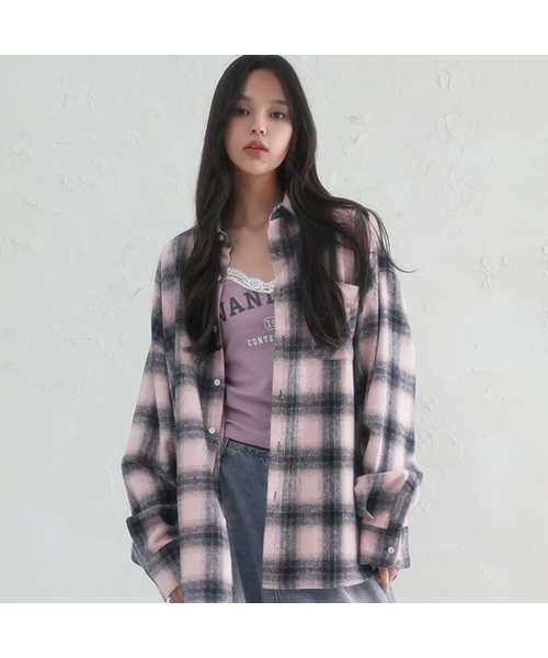 Peter Check Shirt PINK
