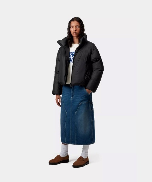 Carhartt WIP(カーハートダブリューアイピー)の「Carhartt WIP W' DEMI JACKET(カーハートワークインプログレス ウィメンズ デミ ジャケット)(ダウンジャケット/コート・レディース・ブラック・X-SMALL)」の8枚目の写真