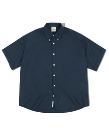 CITYBOY BIG OVER OXFORD HALF SLEEVE SHIRT - NAVY