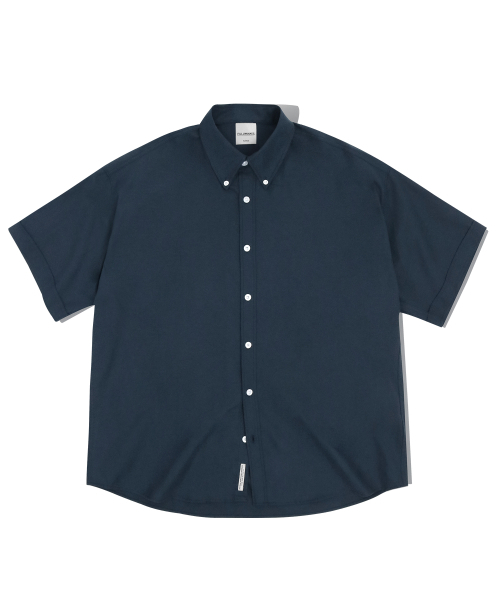 F.ILLUMINATE(フィルミネイト)の「CITYBOY BIG OVER OXFORD HALF SLEEVE SHIRT - NAVY(シャツ/ブラウス・レディース・その他・MEDIUM)」の1枚目の写真