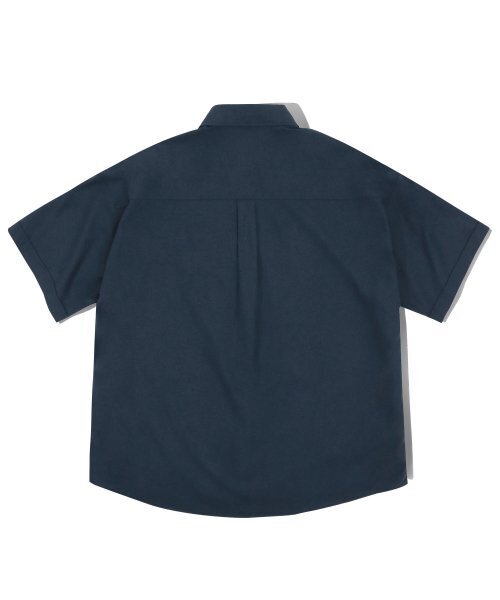 F.ILLUMINATE(フィルミネイト)の「CITYBOY BIG OVER OXFORD HALF SLEEVE SHIRT - NAVY(シャツ/ブラウス・レディース・その他・MEDIUM)」の2枚目の写真