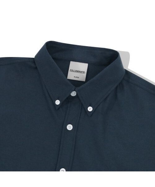 F.ILLUMINATE(フィルミネイト)の「CITYBOY BIG OVER OXFORD HALF SLEEVE SHIRT - NAVY(シャツ/ブラウス・レディース・その他・MEDIUM)」の3枚目の写真