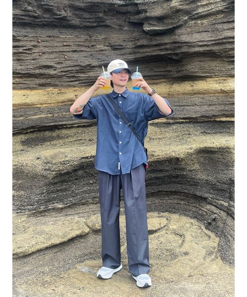 F.ILLUMINATE(フィルミネイト)の「CITYBOY BIG OVER OXFORD HALF SLEEVE SHIRT - NAVY(シャツ/ブラウス・レディース・その他・MEDIUM)」の8枚目の写真