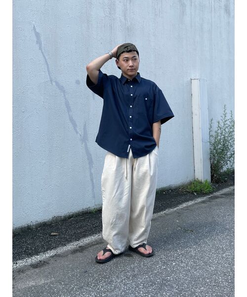 F.ILLUMINATE(フィルミネイト)の「CITYBOY BIG OVER OXFORD HALF SLEEVE SHIRT - NAVY(シャツ/ブラウス・レディース・その他・MEDIUM)」の9枚目の写真