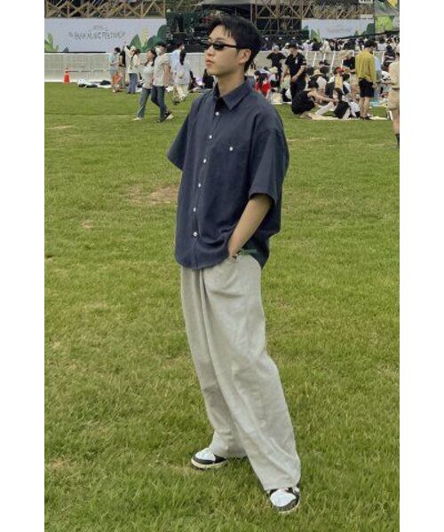 F.ILLUMINATE(フィルミネイト)の「CITYBOY BIG OVER OXFORD HALF SLEEVE SHIRT - NAVY(シャツ/ブラウス・レディース・その他・MEDIUM)」の10枚目の写真