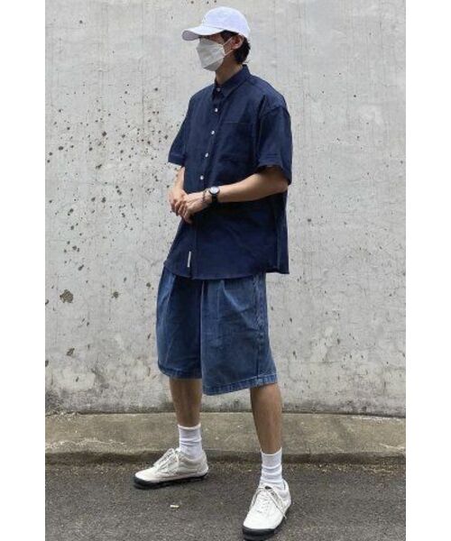 F.ILLUMINATE(フィルミネイト)の「CITYBOY BIG OVER OXFORD HALF SLEEVE SHIRT - NAVY(シャツ/ブラウス・レディース・その他・MEDIUM)」の11枚目の写真