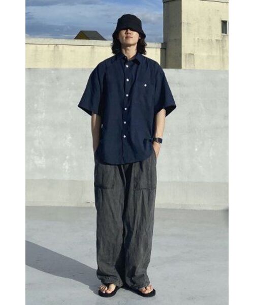 F.ILLUMINATE(フィルミネイト)の「CITYBOY BIG OVER OXFORD HALF SLEEVE SHIRT - NAVY(シャツ/ブラウス・レディース・その他・MEDIUM)」の12枚目の写真