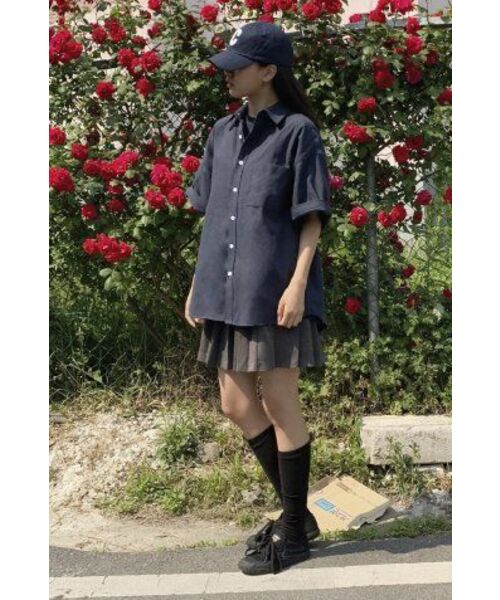 F.ILLUMINATE(フィルミネイト)の「CITYBOY BIG OVER OXFORD HALF SLEEVE SHIRT - NAVY(シャツ/ブラウス・レディース・その他・MEDIUM)」の17枚目の写真